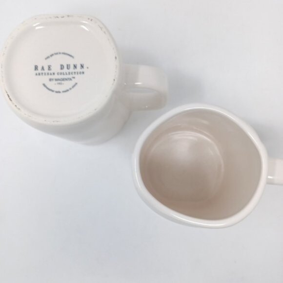 Rae Dunn by Magenta MBA Ceramic Mug Set | Handmade Look | 16 oz | Set of 2 - Picture 4 of 8